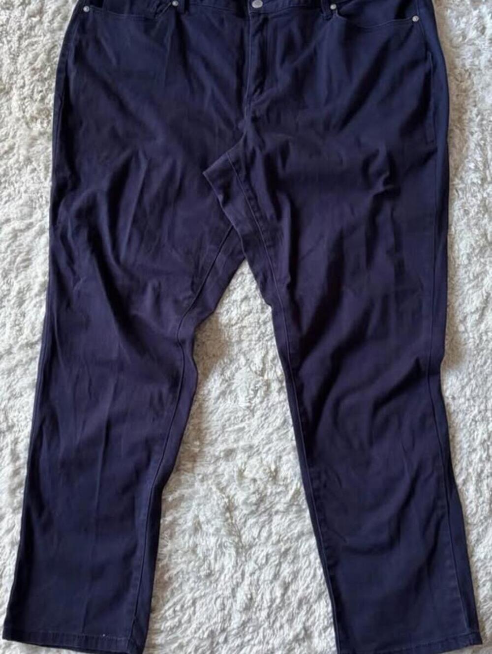 crown & ivy (16) navy straight leg